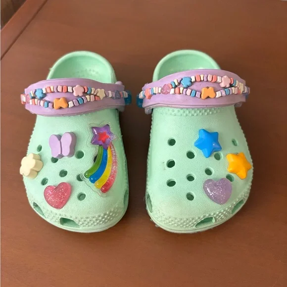 CROCS Shoes Kids Mint Green Crocs With Charms Size C6 Poshmark